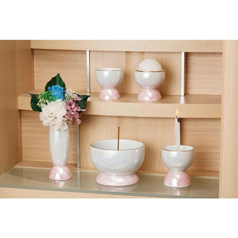 仏具　有田焼き　香炉セット 仏具 セット 有田焼 光綺 五具足 香炉 3.0寸 仏具セット : 仏壇職人 関
