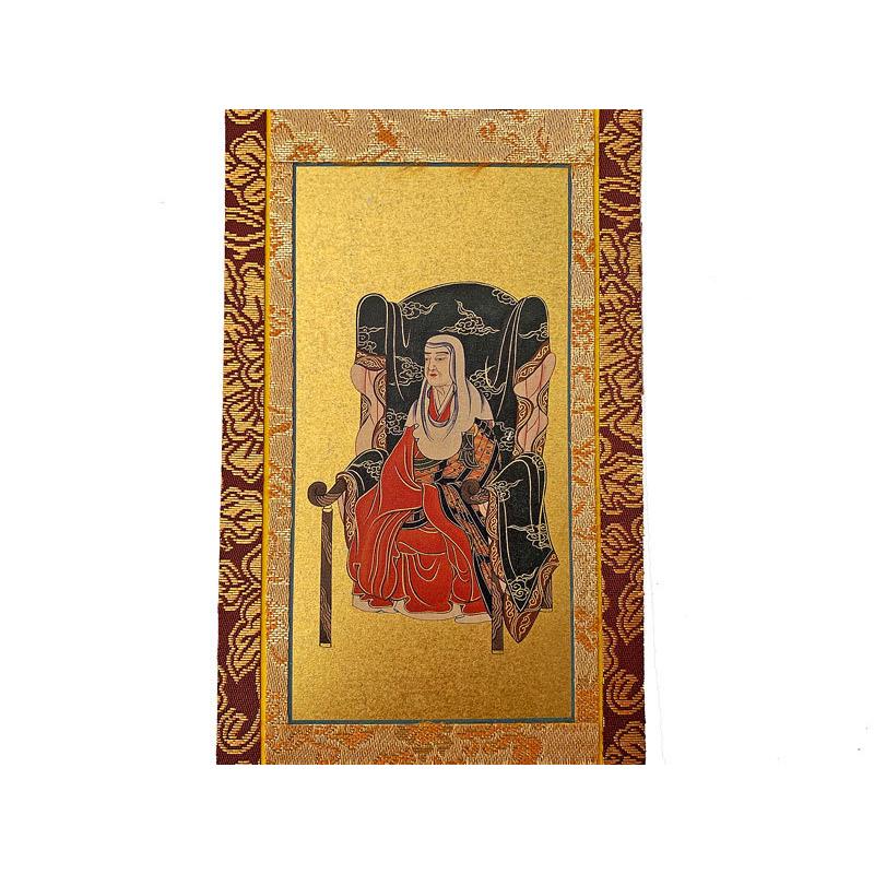 掛軸 融通念仏宗 両脇 茶表装 極豆 金具打 仏具 掛け軸 : 仏壇職人 関