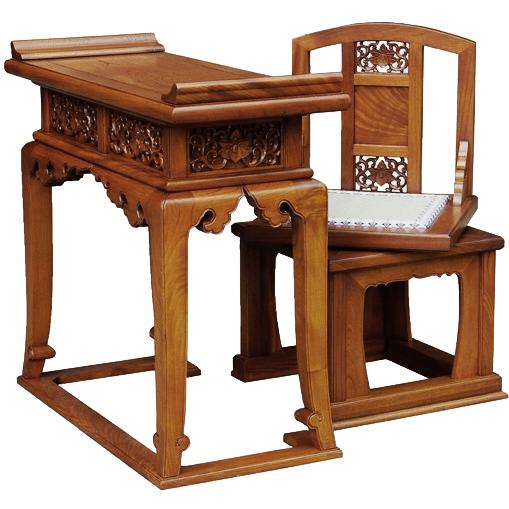 仏具 寺院用 各宗派 立導師机 欅 回転式椅子付 3尺 寺院仏具 机