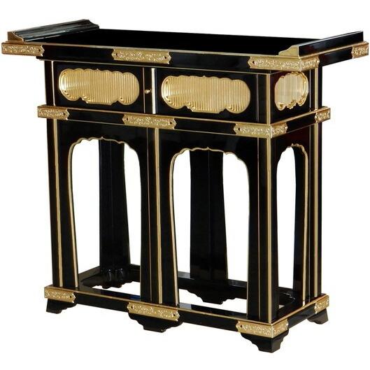 仏具 寺院用 各宗派 寺院仏具 立焼香机 黒塗 3尺5寸 机