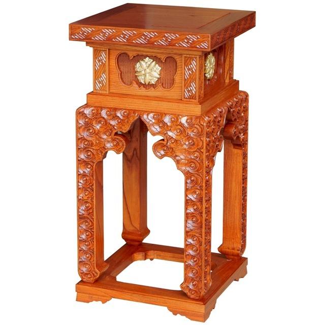 仏具 お寺さま用 各一宗 お寺さま仏具 ケヤキ 本山卍型香台 2尺3寸 冠婚葬祭、宗教用品-その他仏壇、仏具-仏壇、仏具