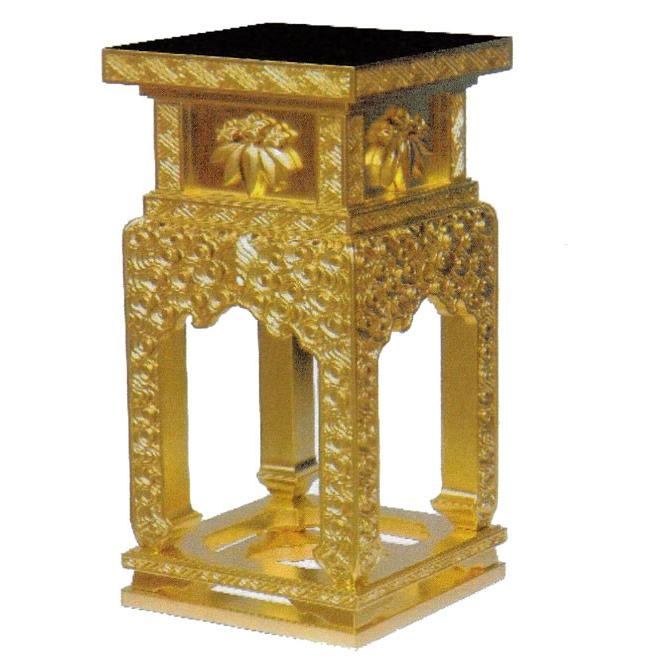 仏具 寺院用 各宗派 寺院仏具 ケヤキ 本山卍型香台 2尺3寸 純金箔 裏金箔