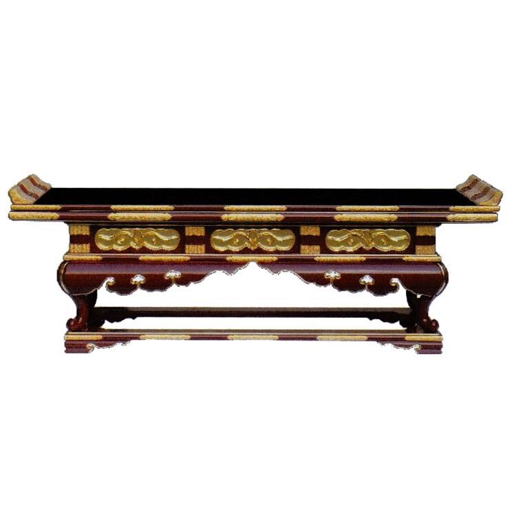 仏具 お寺さま用 各一宗 若葉入背短前卓 3尺5寸 キッチン、日用品、文具-冠婚葬祭、宗教用品