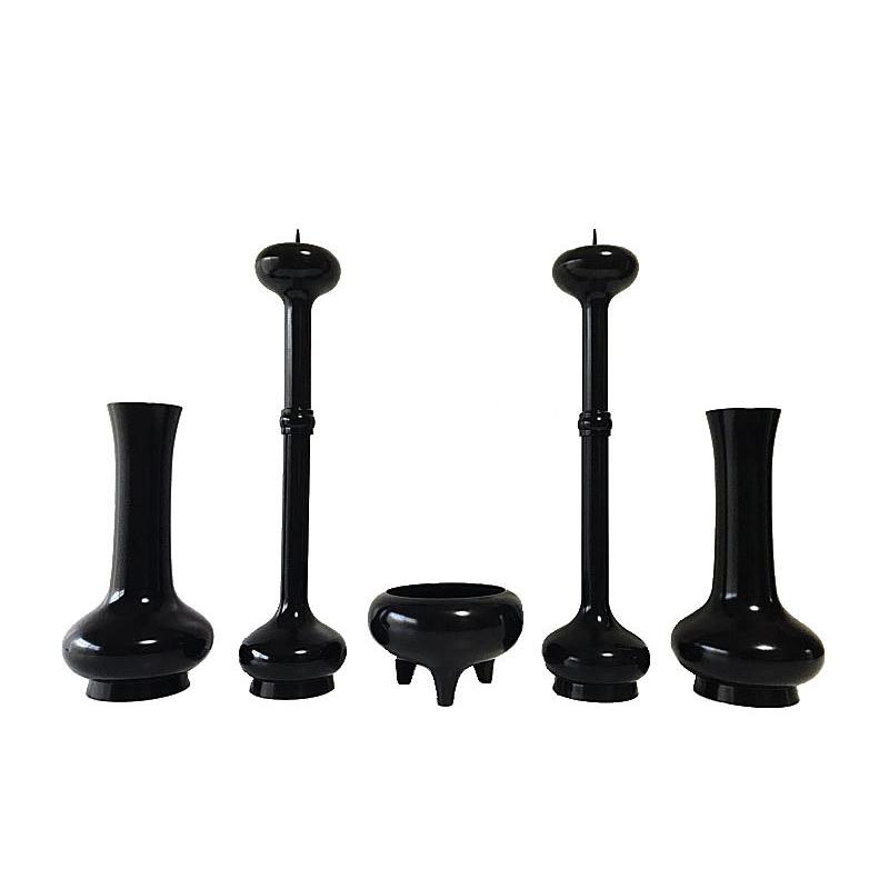仏具 寺院用 寛通型五具足 色付 13.0寸 仏具セット