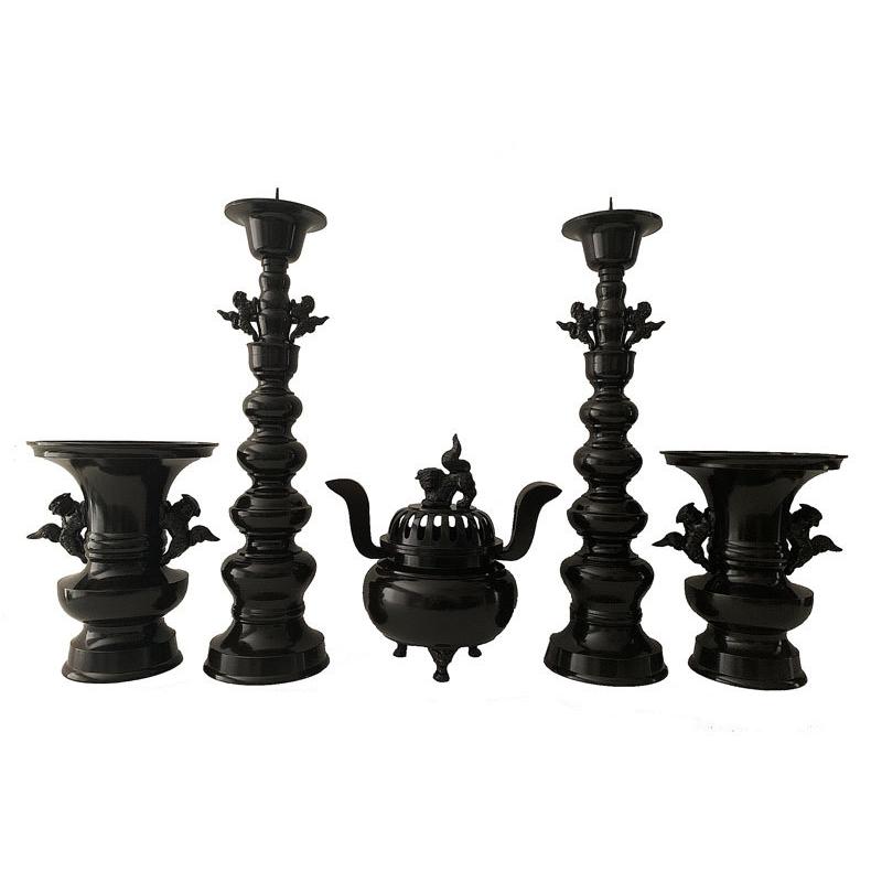 仏具 お寺さま用 中口五完全無欠さ 京色 百獣の王掛 5.0寸 仏具仕掛ける 並 その他仏壇、仏具-冠婚葬祭、宗教用品-仏壇、仏具