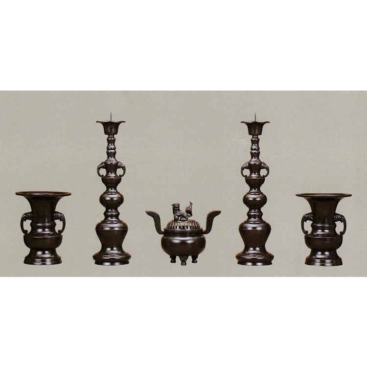 仏具 寺院用 象掛五具足 京色 9.0寸 仏具セット