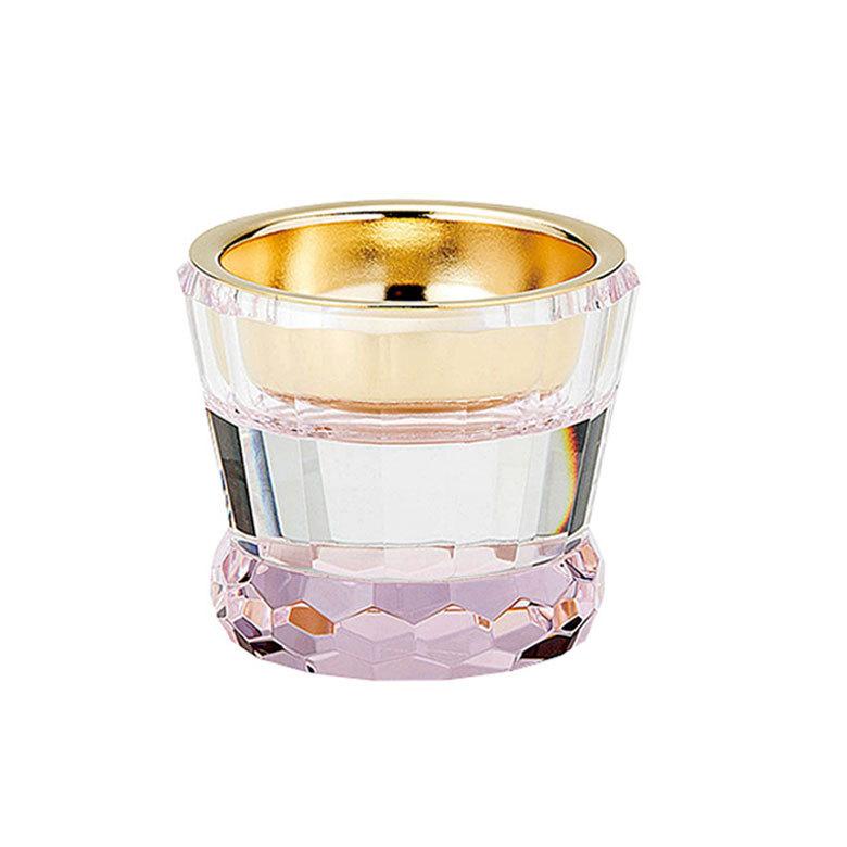 仏具セット 五具足 クリスタル ピンク 5点セット 仏具 ガラス モダン