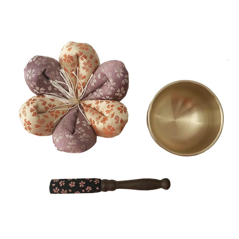 仏具 おりんセット おりん 仏具セット 3点 4.0寸 花型 セット C : 仏壇