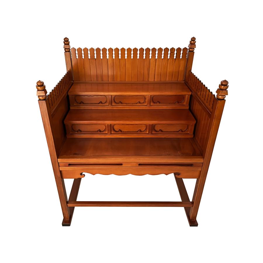 仏具 寺院用 木製 施餓鬼壇 分解式 ケヤキ色 4尺 : 仏壇職人 関工作所