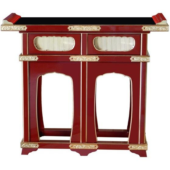 仏具 寺院用 各宗派 寺院仏具 立焼香机 朱塗 3尺 机