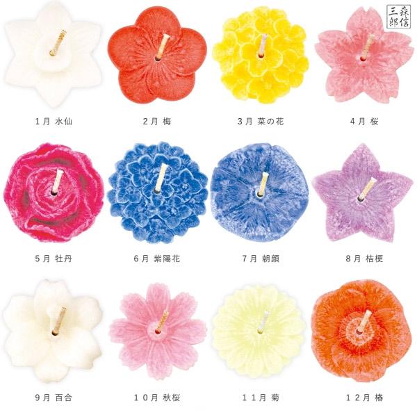 森信三郎商舗 ろうそくギフト 花づくしギフトセット お花のキャンドル