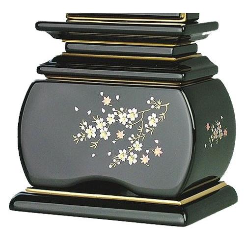 上塗位牌 優雅風桜上塗3.0寸〜5.0寸 加賀蒔絵新世紀位牌 モダン 送料無料 高品質 上品な仕上り シンプルなフォルム メーカーの職人さんによる文字入れ(別料金)_1