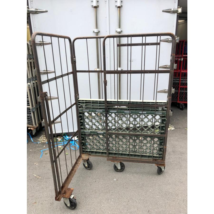 中古品 1100×800×1700 床板樹脂カゴ台車 K010 送料別途 : 物流 中古品 1100×800×1700 床板樹脂カゴ台車 K010 送料別途 : 物流