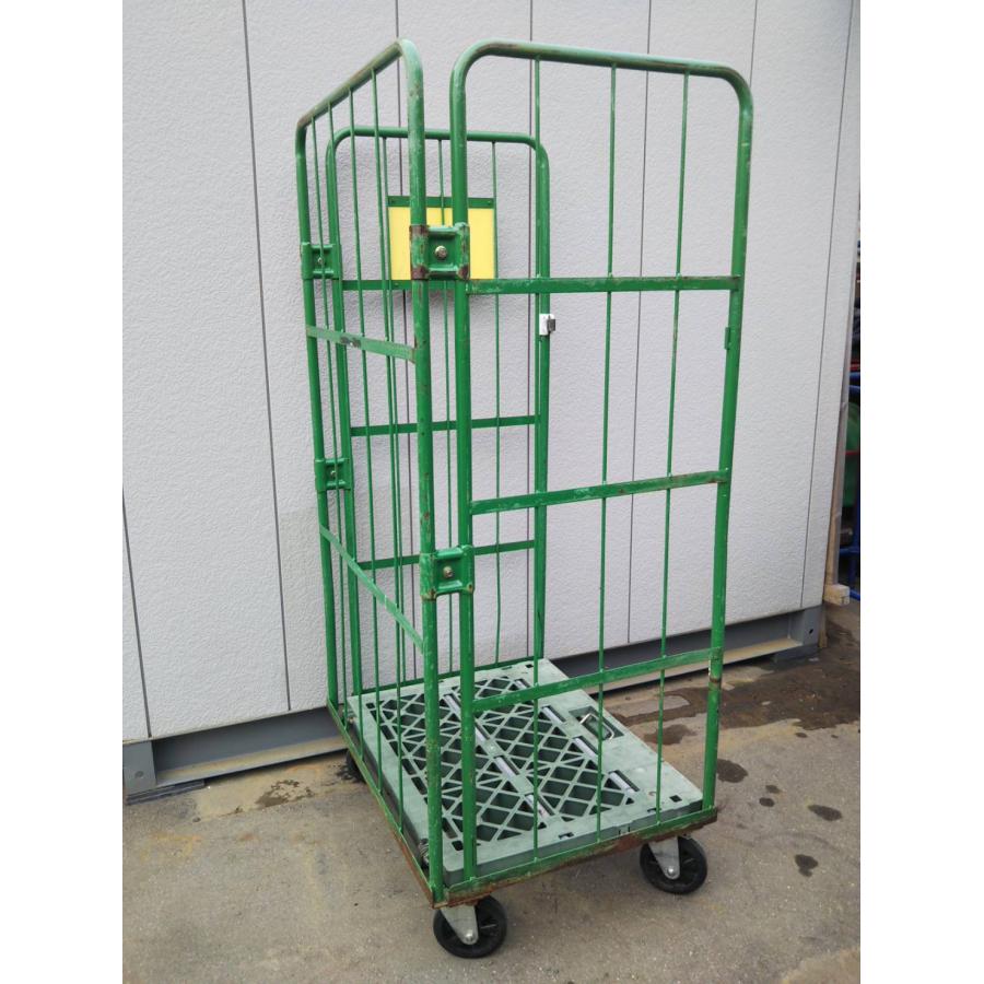 中古カゴ台車 W850×D650×H1700㎜ K084 W850×D650×H1700mm カゴ