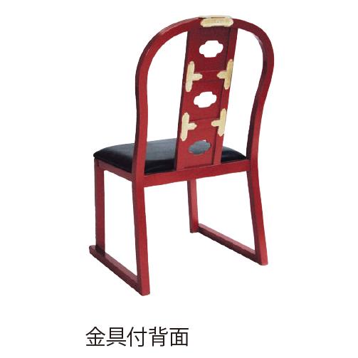 寺院仏具 ルーツ型積み重ね式曲録 朱塗 金具なし 0470-2102_2