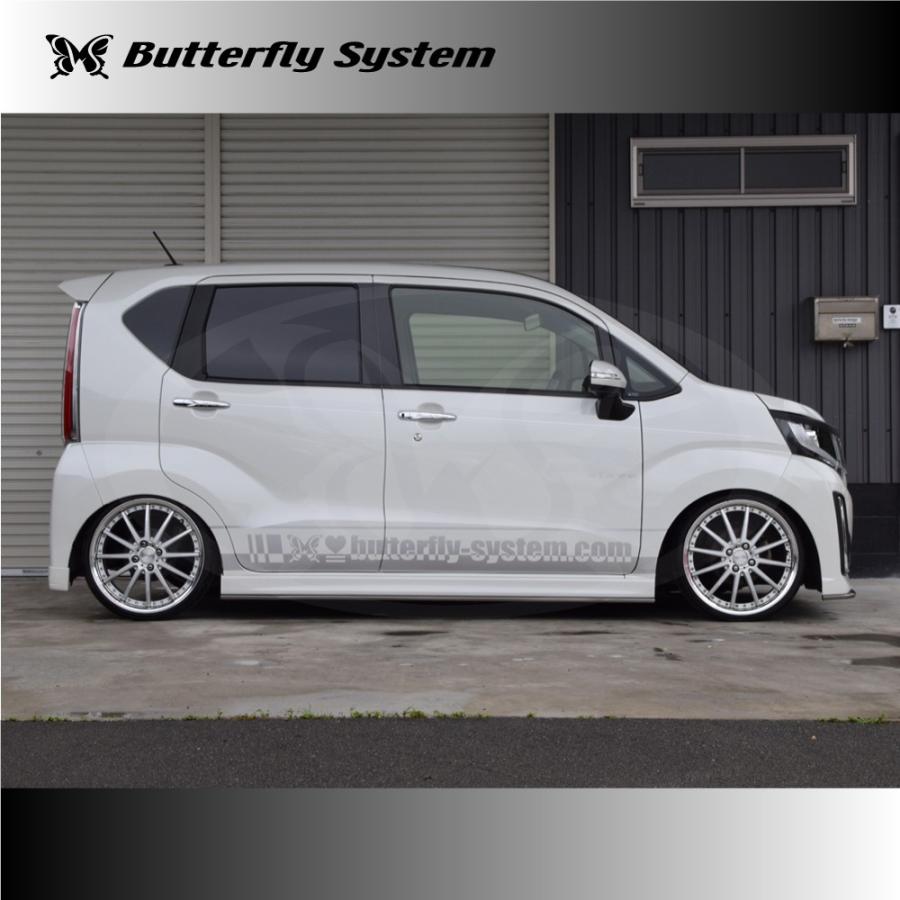 LA150S ムーヴカスタム サイドフラップ エアロパーツ GLANZ 純正色塗装済｜butterfly-system