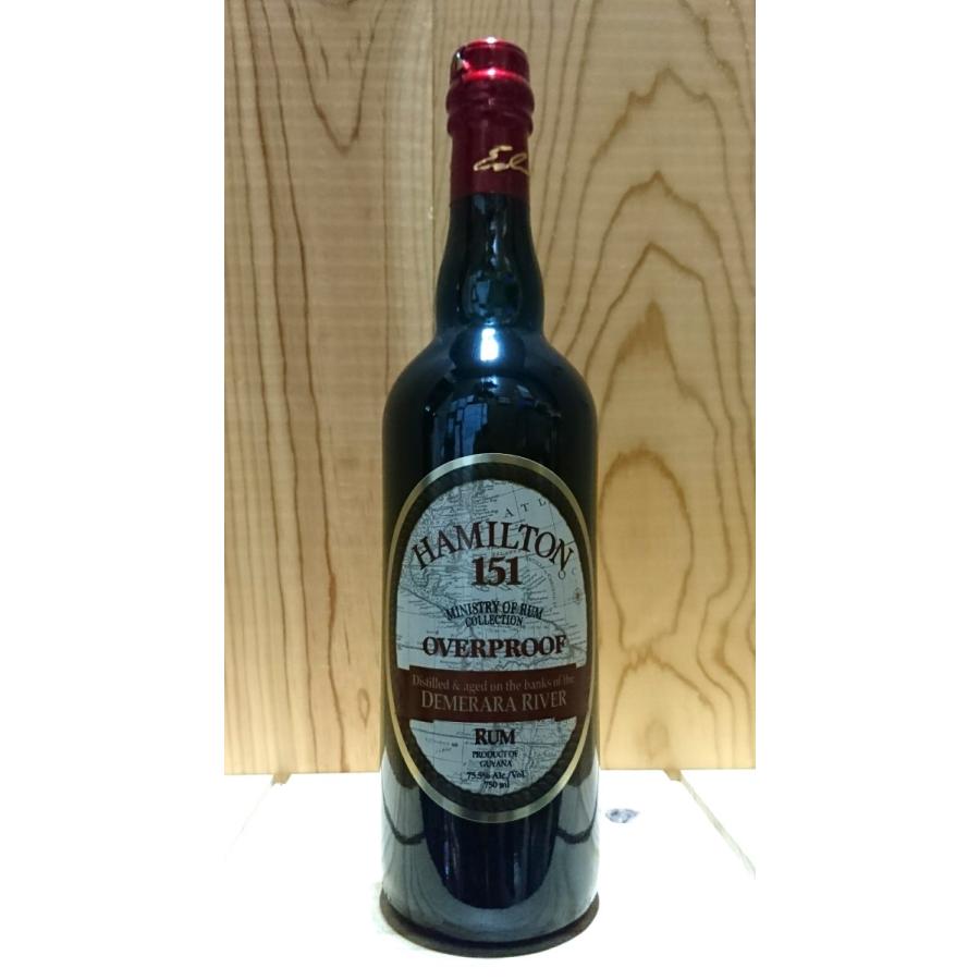 ハミルトン 151 ラム 750ml 並行品 75.5% : お酒の専門店バタフライ