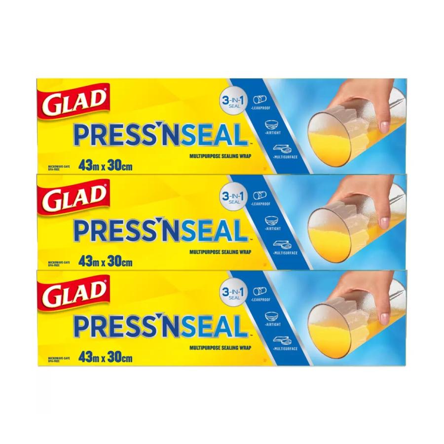 グラッド プレスンシール ストレージフードラップ フード 保存 ラップ GLAD 43m　30cm 3本　glad | コストコ