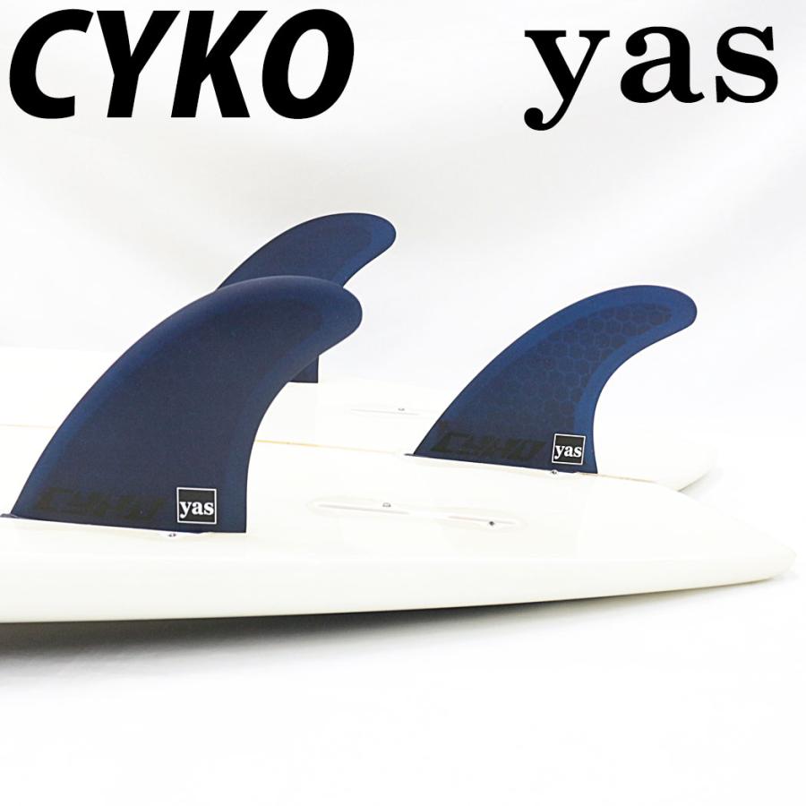 CYKO × yas TRI FIN サイコ ヤス フィン ショートボード用 エフ