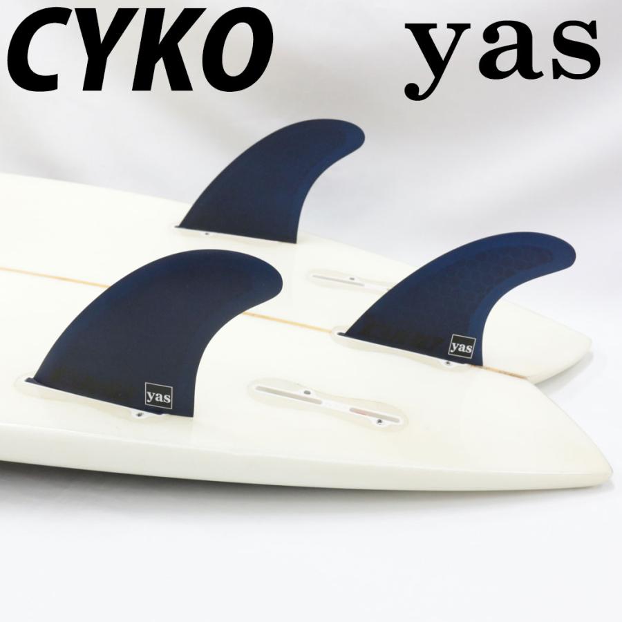 CYKO × yas TRI FIN サイコ ヤス フィン ショートボード用 エフ