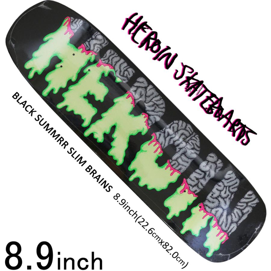 スケボー デッキ スケートボード Heroin ヘロイン Black Summrr Slim Brains 8 9inch Hero 101 スケートボード専門店バタフライ 通販 Yahoo ショッピング