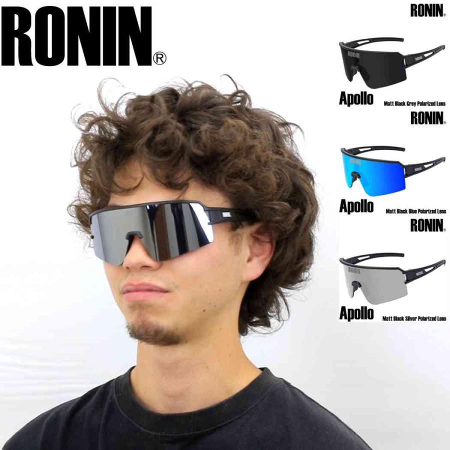 Ronin Eyewear サングラス ロニンアイウエア UVカット Apollo アポロ マットブラック アジアンフィット Hawaii Japan チームモデル 紫外線対策 枠なし 偏光レンの画像