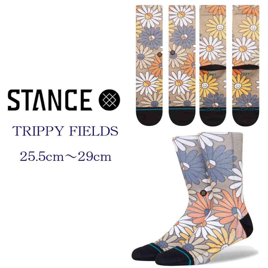 【新品未使用】2足セット　村上隆 ソックス Lサイズ STANCE（スタンス） Stance TRIPPY FIELDS メンズ L25.5-29cm 村上隆