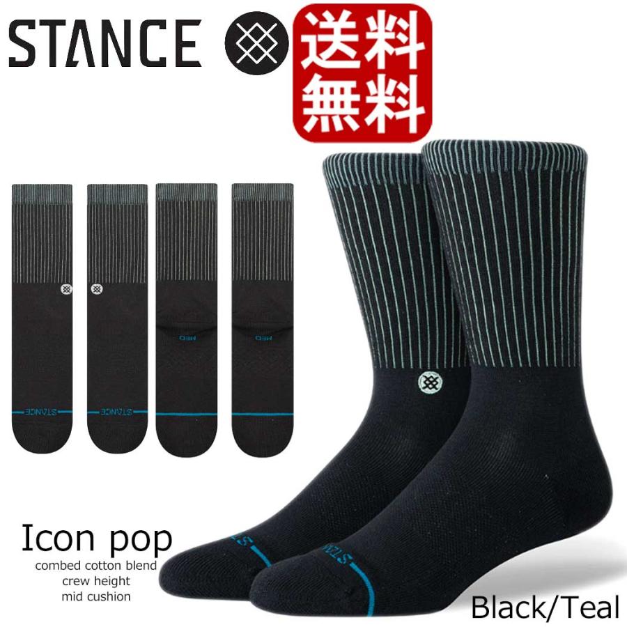 STANCE（スタンス） ソックス Socks Icon Pop Crew アイコン クルー
