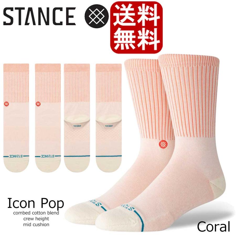 STANCE（スタンス） ソックス Socks Icon Pop Crew アイコン クルー