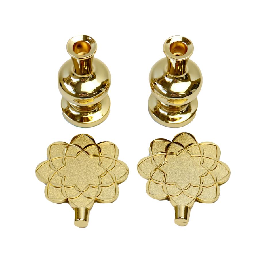 創価学会 仏具 八葉徳利 金色 高級 小 2.5寸 約14cm SGI 2個セット