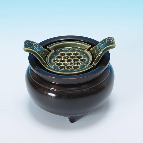 灰がいらない線香立 無灰 織部 （香炉は別売りです。外寸10.5cm以上の