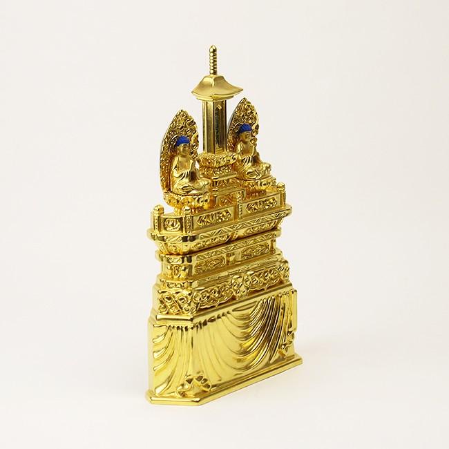 仏像 日蓮宗 三宝尊 1.2寸 純金箔 高さ30.0×幅20.0×奥行6.4cm 仏像 日蓮宗 三宝尊 1.2寸 純金箔 高さ30.0×幅20.0×奥行6.4cm