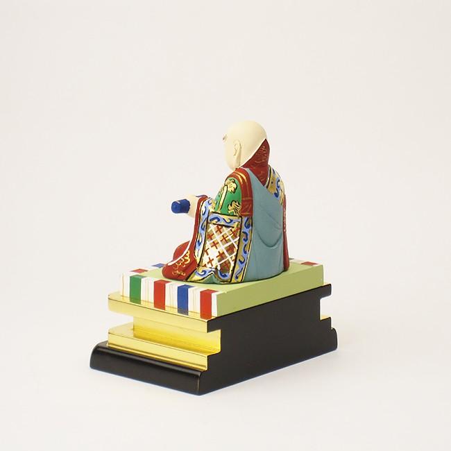 日蓮上人入滅図 【軸装】 大型彩色木版画「日蓮大菩薩真実伝」