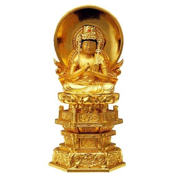 仏像 真言宗　大日如来 3.5寸中七肌粉