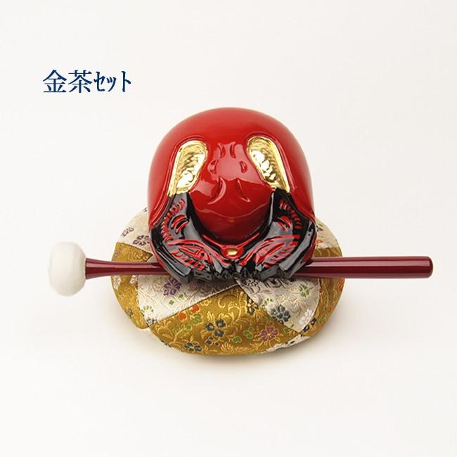 朱塗木魚4寸セット(葵） 【送料無料】【仏具】木魚幅約12cm_2