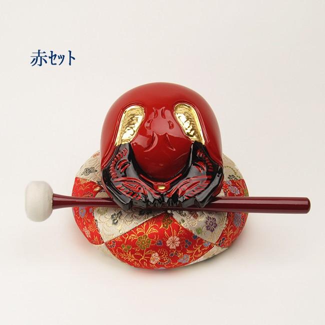 朱塗木魚4寸セット(葵） 【送料無料】【仏具】木魚幅約12cm_3