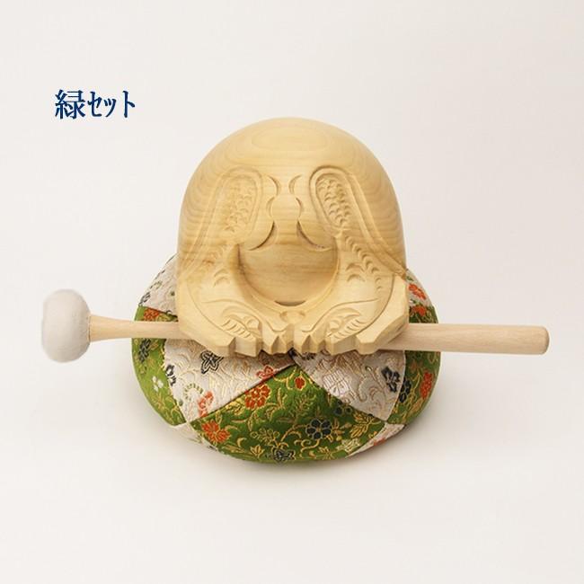 白木木魚7寸セット（葵） 【送料無料】【仏具】木魚幅約21.0cm_1