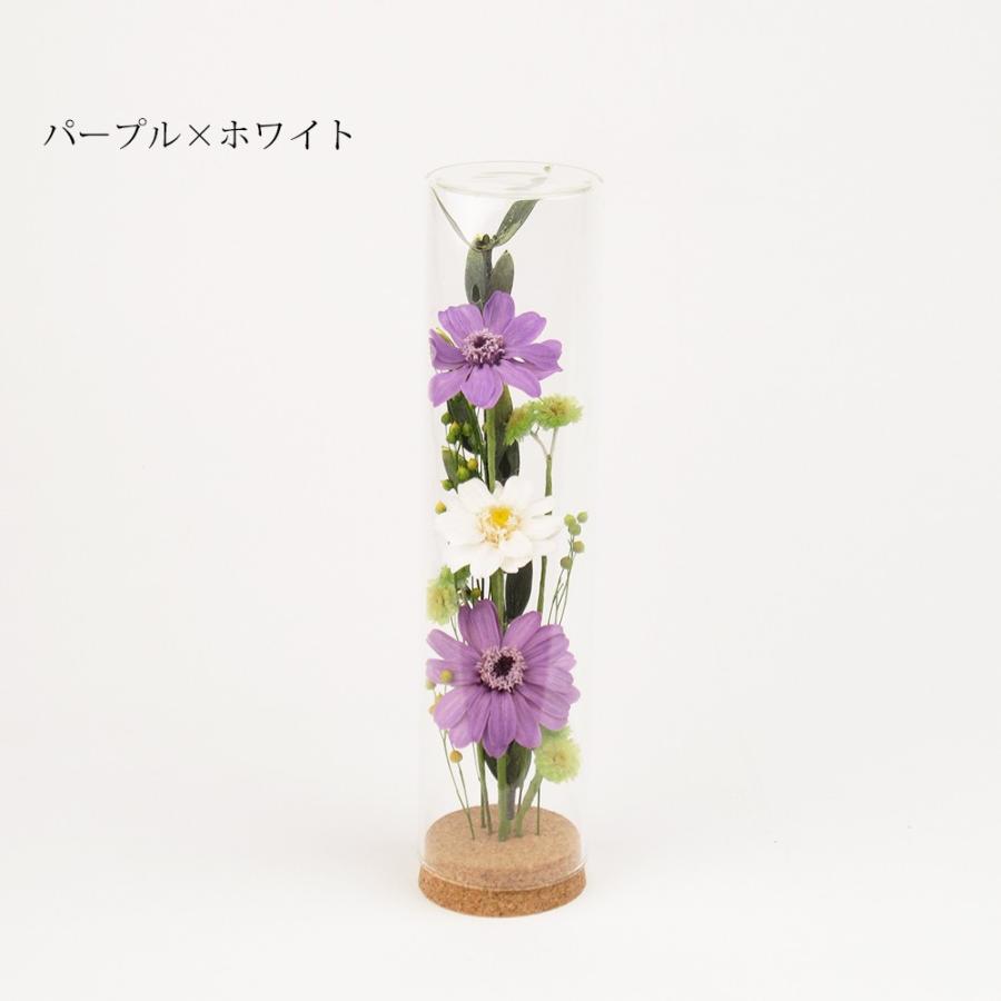プリザーブドフラワー 仏花 スリムボトル ガラスケース入り 高さ21cm