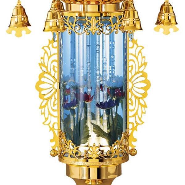 お盆提灯・霊前灯・バブル灯ブルー7号（対入） : お仏壇のよねはら