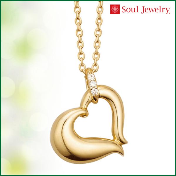 Soul Jewelry - 遺骨 付属品 遺骨シャンデリア プチオープンハート 黄色ゴールド 遺骨付属品 メモリアル 首飾り 仏壇、仏具-冠婚葬祭、宗教用品-骨壺、骨袋