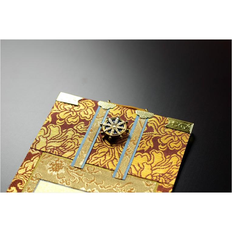 お掛軸用【宗紋入りマグネット式掛軸留め：輪宝紋 浄土真宗以外の全