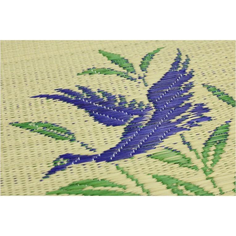 国産【金襴入り藺草(いぐさ)仏前ゴザ:芦雁(グリーン)・6尺 国産【金襴入り藺草(いぐさ)仏前ゴザ:芦雁(グリーン)・6尺