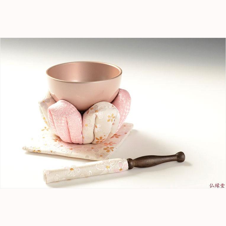国産仏具【豪華4点おりんセット:ひなりん 白 花布団 2.3寸 国産仏具【豪華4点おりんセット:ひなりん 白 花布団 2.3寸