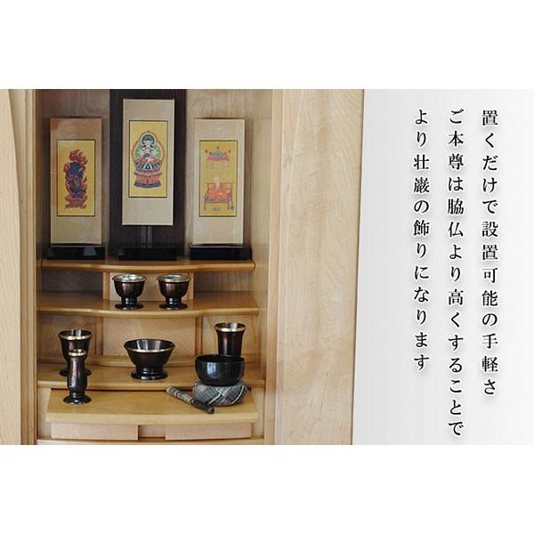モダン掛け軸【クレア　臨済宗　3枚セットサイズ小】高さ調整可能、置くだけで簡単設置　クリスタルのような透明感　送料無料_5