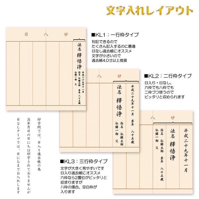 過去帳は別売り【過去帳の中紙への法名（戒名）文字入れ】｜butudanya｜05