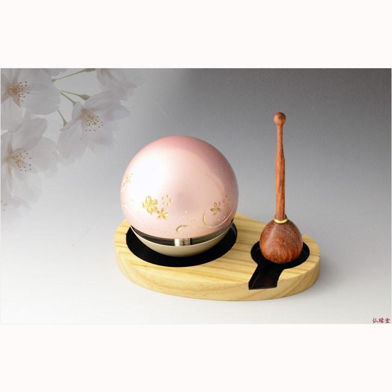 国産仏具【話題のおりん:たまゆらりん・1.8寸桜彫金 ナチュラル 国産仏具【話題のおりん:たまゆらりん・1.8寸桜彫金 ナチュラル