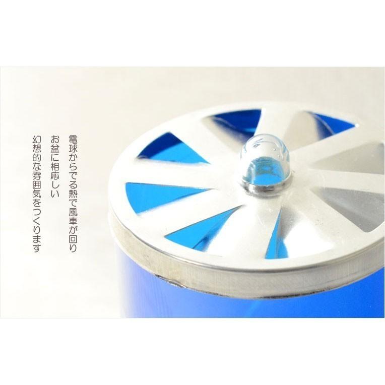 お盆提灯【廻る幻想的な灯り：回転筒 水玉・クリアー サイズ大】盆