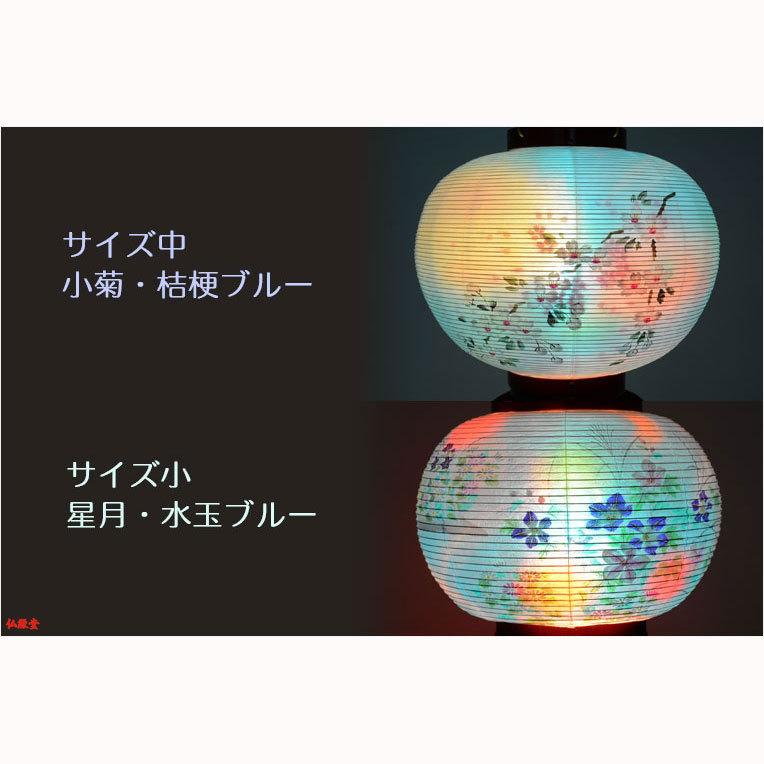 お盆提灯【廻る幻想的な灯り：回転筒 水玉・クリアー サイズ大】盆