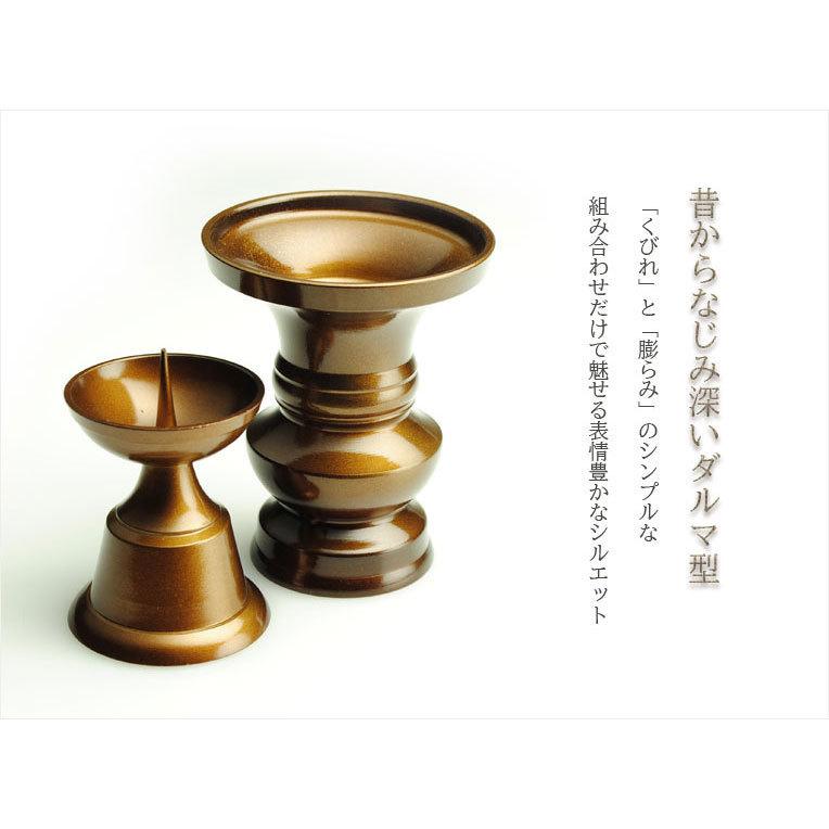 国産仏具【京丸ダルマ型仏具:龍仙(りゅうせん)高岡製5具足 国産仏具【京丸ダルマ型仏具:龍仙(りゅうせん)高岡製5具足