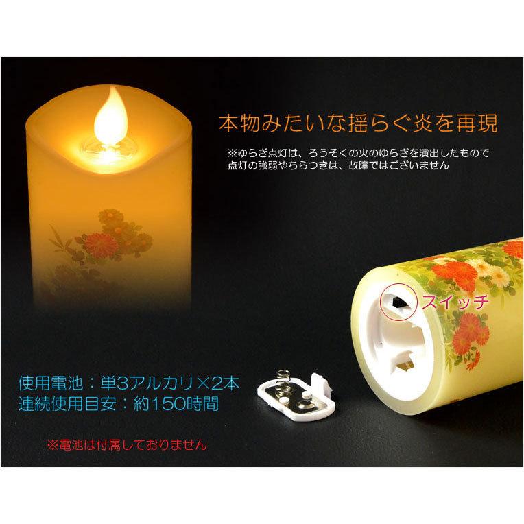仏具【電池式・揺れるLED和みローソク：スリム灯花（とうか）ほおずき